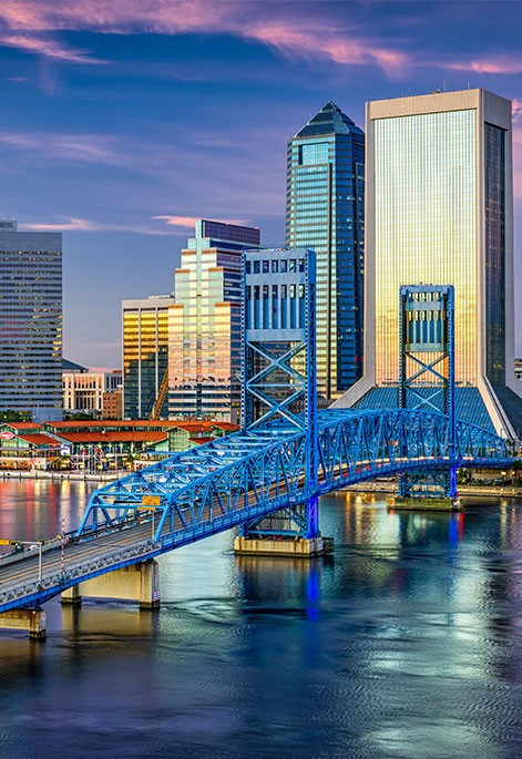 Jacksonville, Florida — downtown skyline at sunset